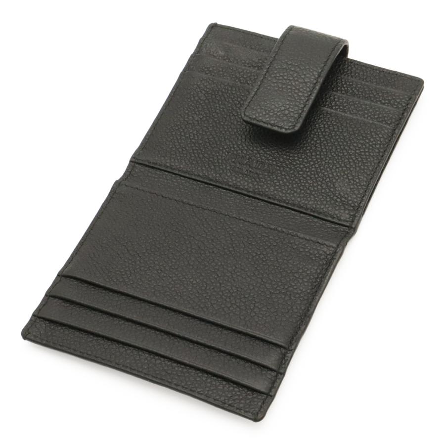 PRADA プラダ トライアングルロゴ カードケース 名刺入れ パスケース レザー NERO 黒 ブラック シルバー金具 2MC049 | PRADA | 03