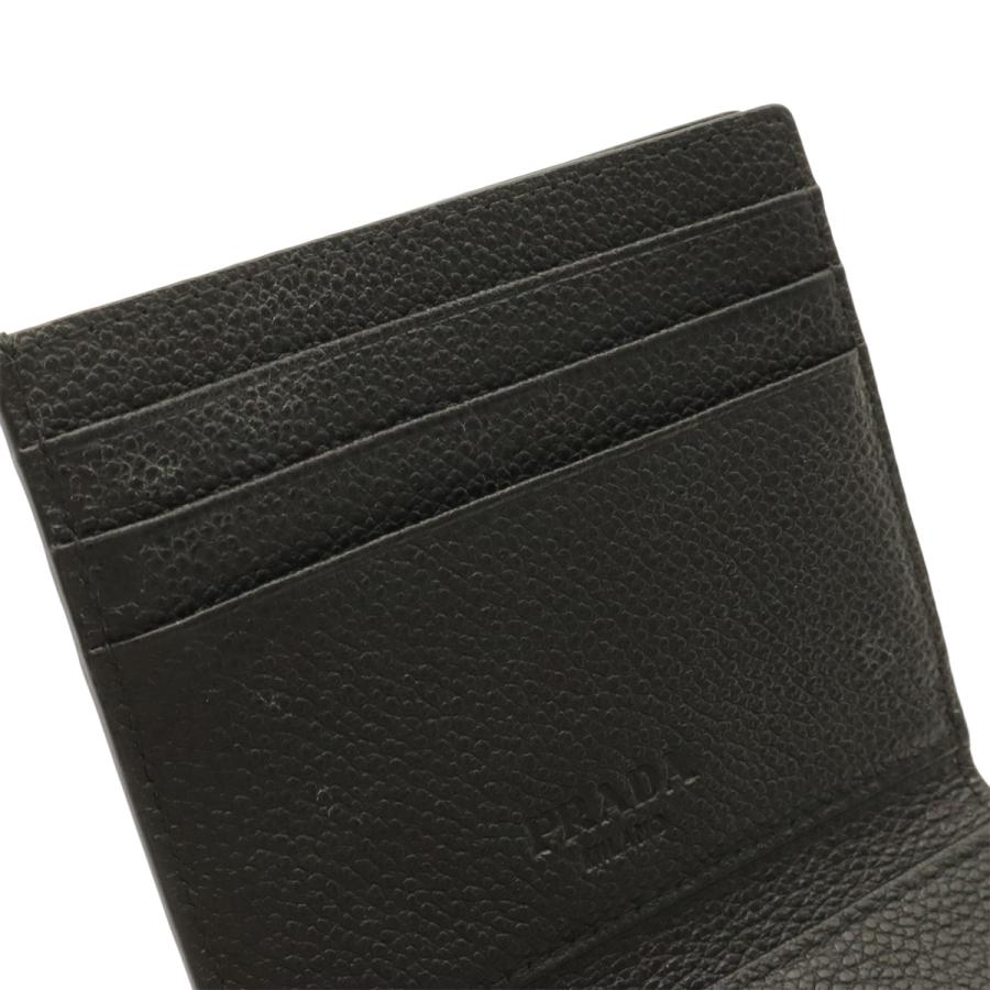 PRADA プラダ トライアングルロゴ カードケース 名刺入れ パスケース レザー NERO 黒 ブラック シルバー金具 2MC049 | PRADA | 04