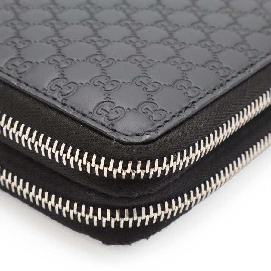 GUCCI グッチ マイクログッチシマ トラベルケース クラッチバッグ セカンドバッグ オーガナイザー 長財布 レザー ブラック | GUCCI | 02