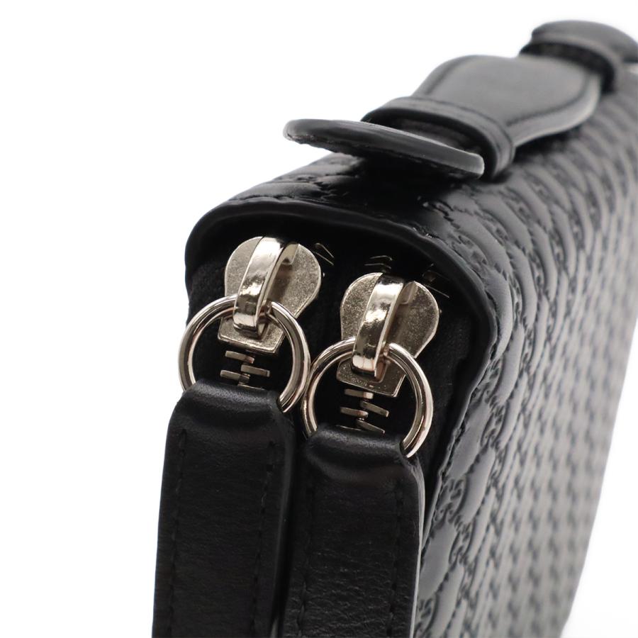 GUCCI グッチ マイクログッチシマ トラベルケース クラッチバッグ セカンドバッグ オーガナイザー 長財布 レザー ブラック | GUCCI | 03
