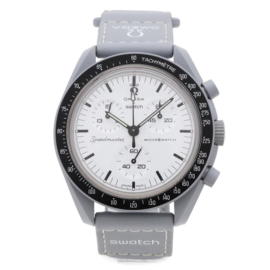 OMEGA オメガ×スウォッチ スピードマスター ムーンスウォッチ 1965 ホワイト文字盤 QZ メンズ 腕時計 S033M106 | OMEGA