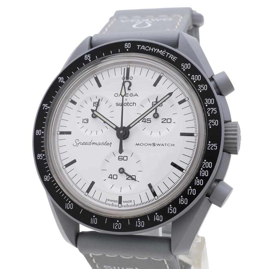 OMEGA オメガ×スウォッチ スピードマスター ムーンスウォッチ 1965 ホワイト文字盤 QZ メンズ 腕時計 S033M106 | OMEGA | 03