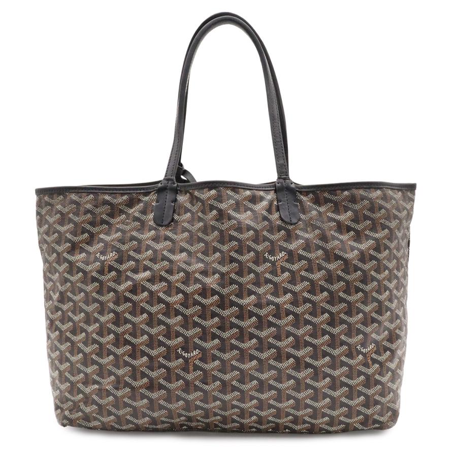 GOYARD ゴヤール サンルイPM トートバッグ ショルダーバッグ コーティングキャンバス PVC レザー ブラック 黒 ホワイト 白 ポーチ付き | GOYARD