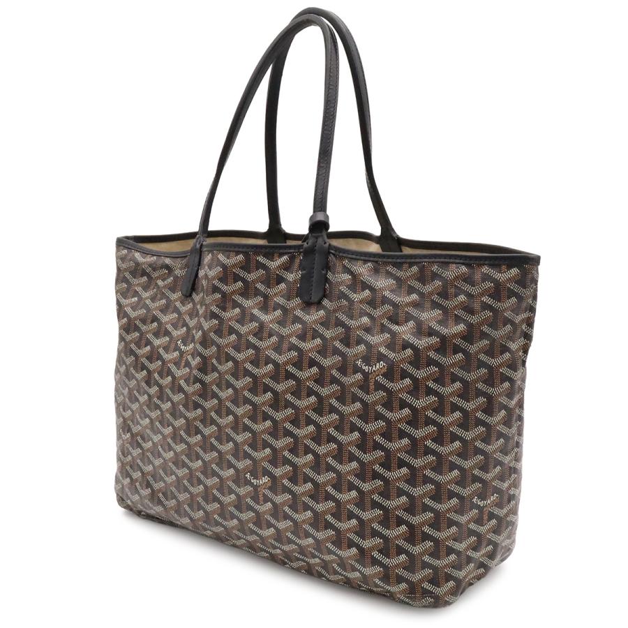 GOYARD ゴヤール サンルイPM トートバッグ ショルダーバッグ コーティングキャンバス PVC レザー ブラック 黒 ホワイト 白 ポーチ付き | GOYARD | 01