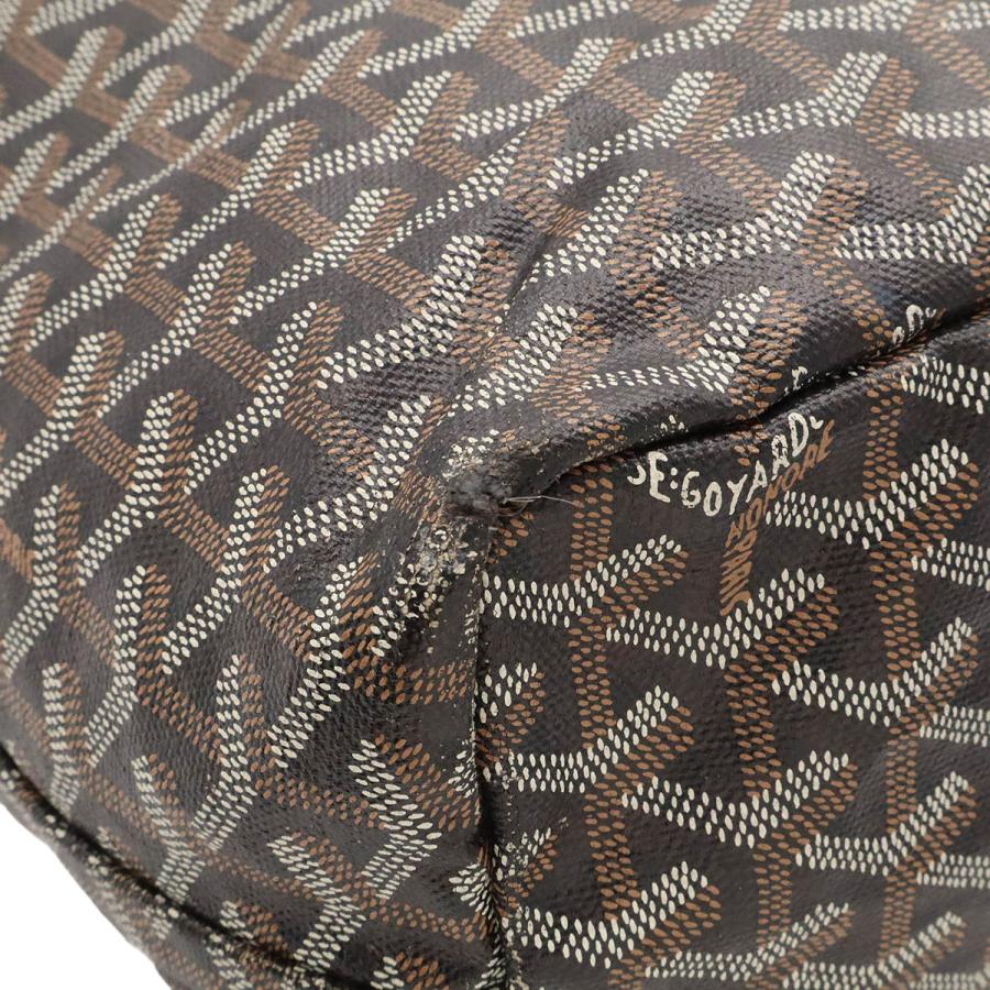 GOYARD ゴヤール サンルイPM トートバッグ ショルダーバッグ コーティングキャンバス PVC レザー ブラック 黒 ホワイト 白 ポーチ付き | GOYARD | 02