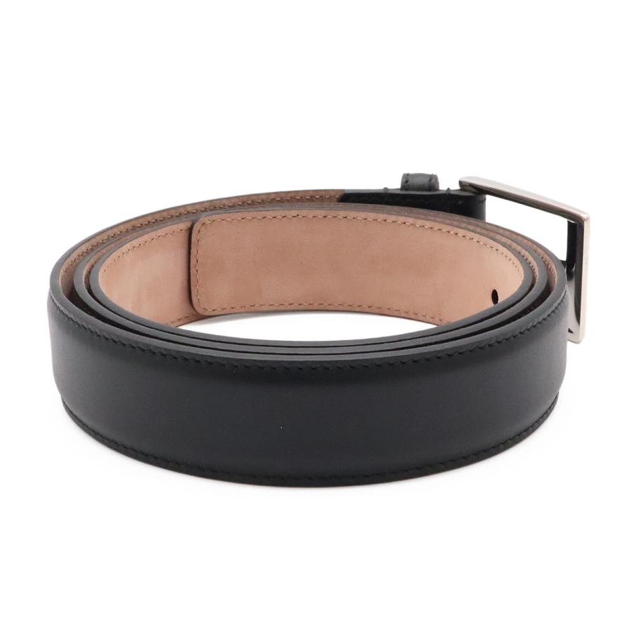 GUCCI グッチ ベルト リバーシブル スクエアバックル レザー ブラック 黒 シルバー金具 #105 345658 | GUCCI | 01