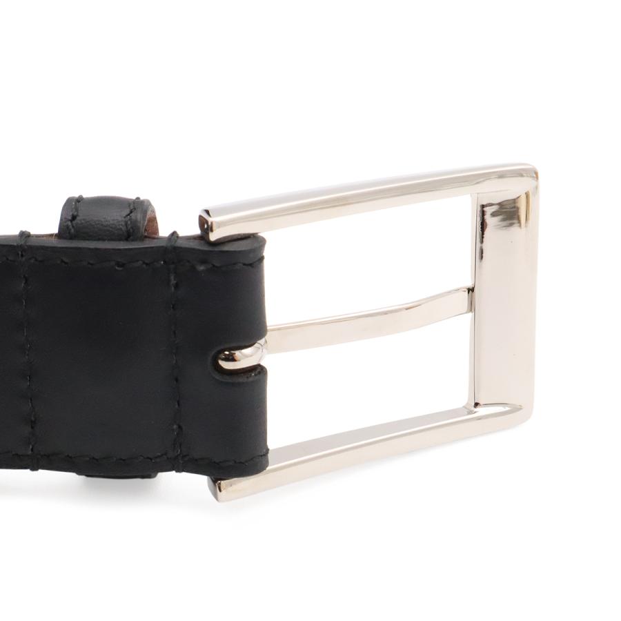 GUCCI グッチ ベルト リバーシブル スクエアバックル レザー ブラック 黒 シルバー金具 #105 345658 | GUCCI | 03