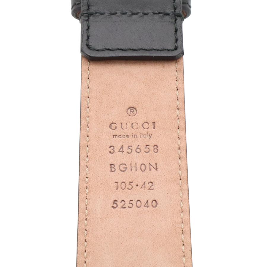 GUCCI グッチ ベルト リバーシブル スクエアバックル レザー ブラック 黒 シルバー金具 #105 345658 | GUCCI | 07