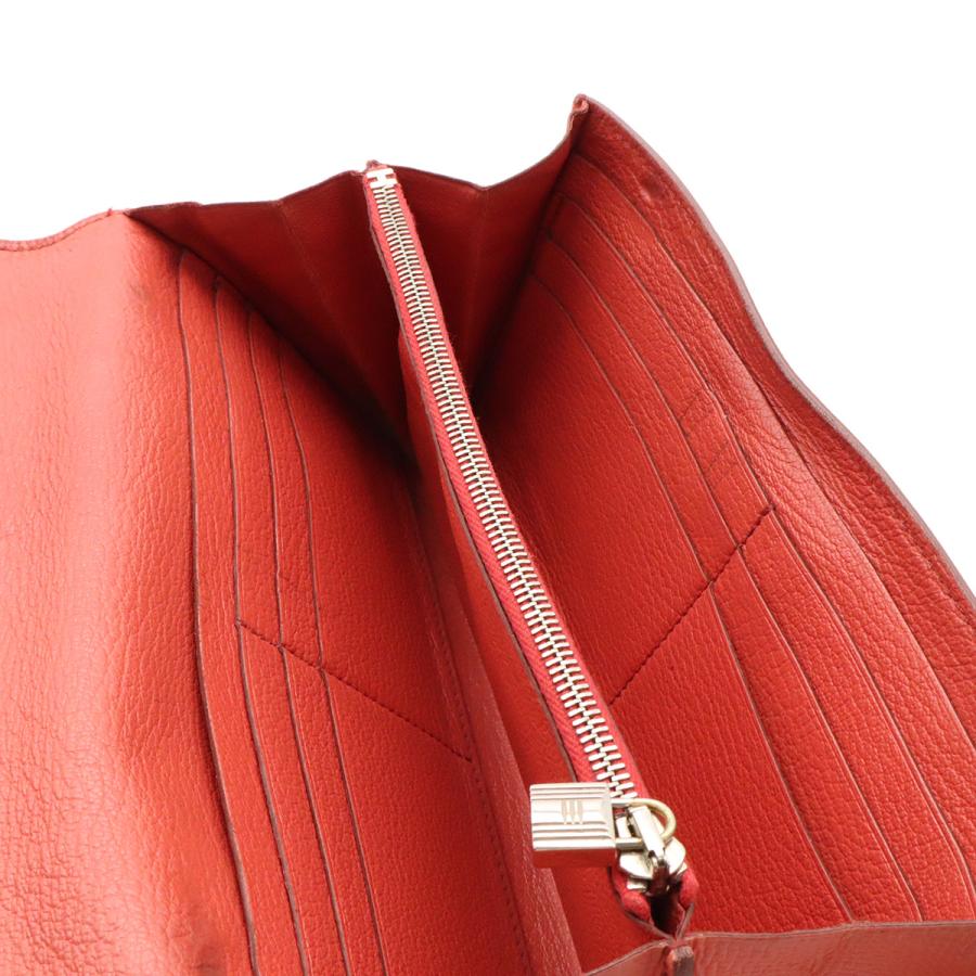 HERMES エルメス ケリーウォレット フラッグ 2つ折長財布 二つ折り バイカラー ヴォーエプソン コライユ フラミンゴ シルバー金具 | HERMES | 04
