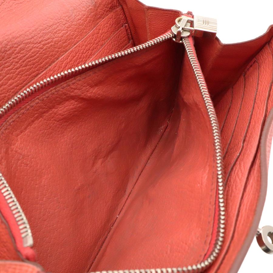 HERMES エルメス ケリーウォレット フラッグ 2つ折長財布 二つ折り バイカラー ヴォーエプソン コライユ フラミンゴ シルバー金具 | HERMES | 05
