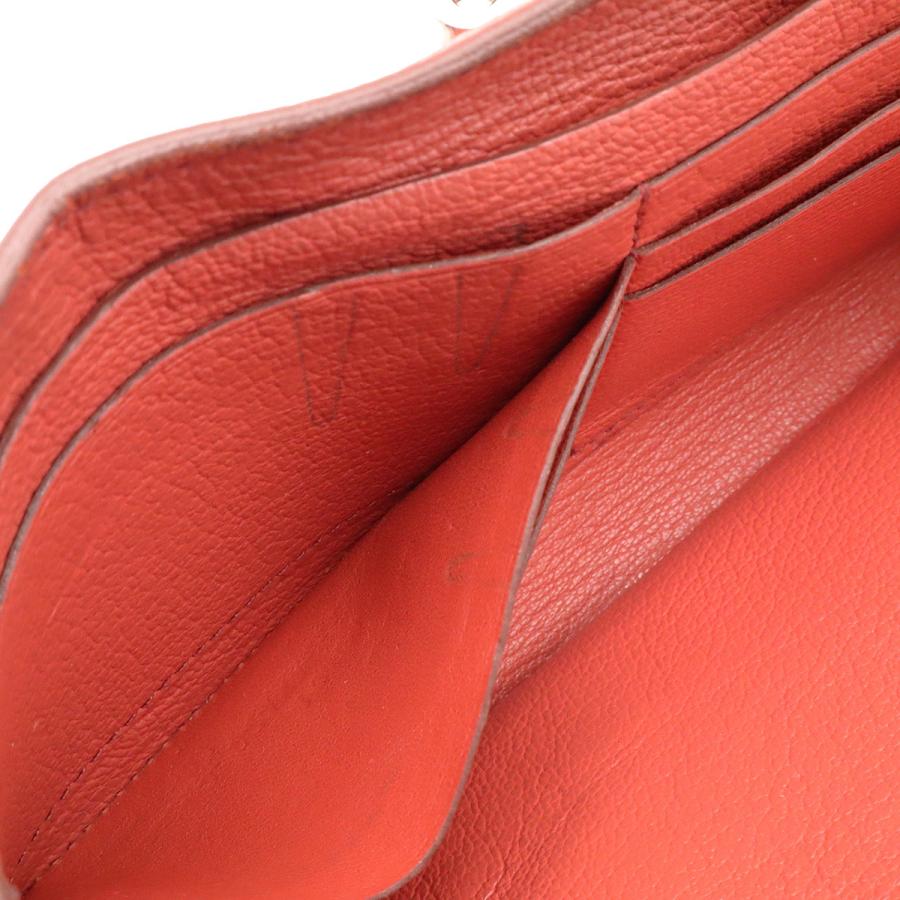 HERMES エルメス ケリーウォレット フラッグ 2つ折長財布 二つ折り バイカラー ヴォーエプソン コライユ フラミンゴ シルバー金具 | HERMES | 07