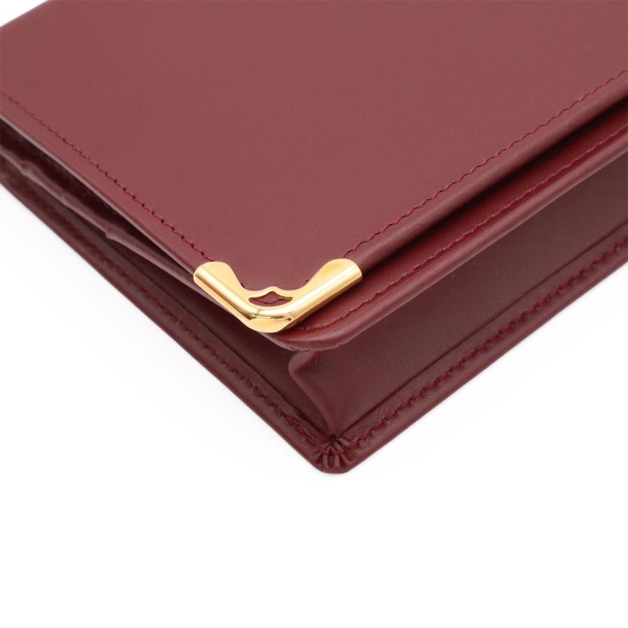 Cartier カルティエ マスト ドゥ カルティエ マストライン 2つ折長財布 二つ折り長財布 カーフ ボルドー ゴールド金具 L3000466 | Cartier | 02
