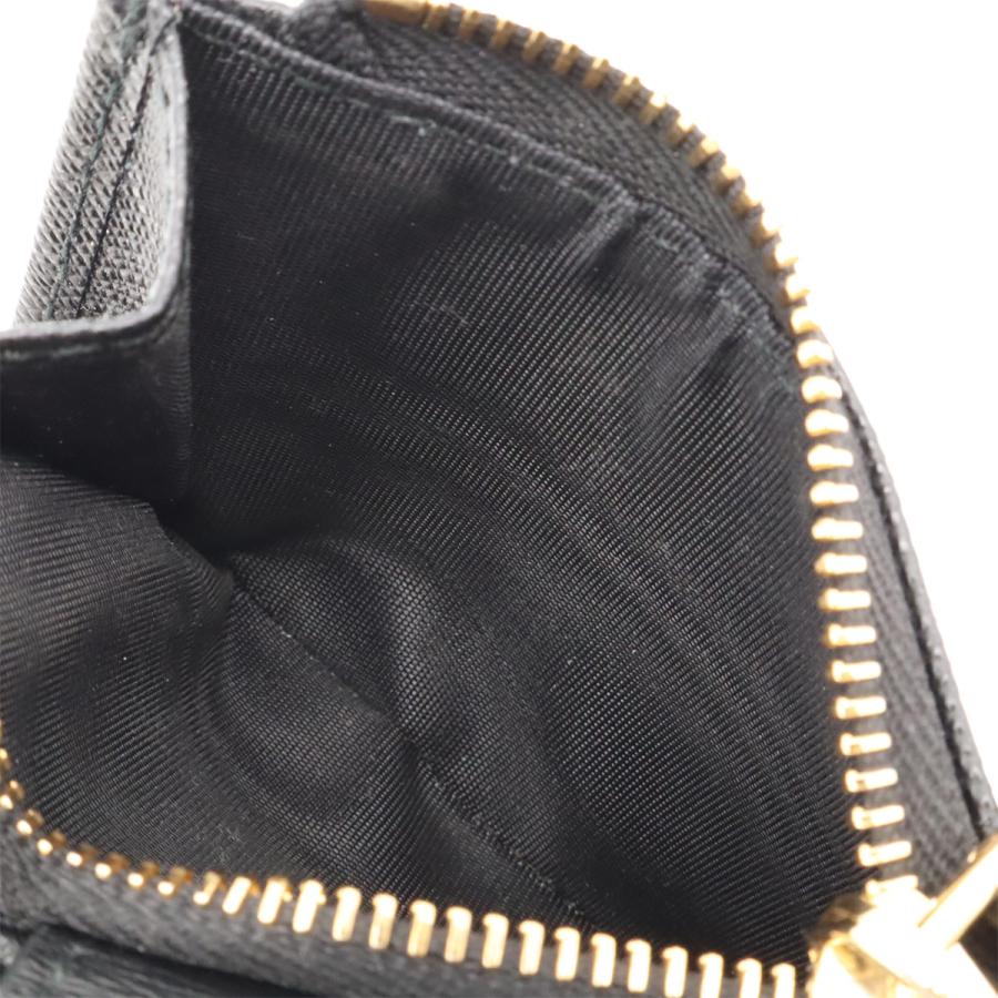 PRADA プラダ トライアングルロゴ コンパクトウォレット 2つ折財布 二つ折り財布 レザー NERO 黒 ブラック ゴールド金具 1ML047 | PRADA | 07