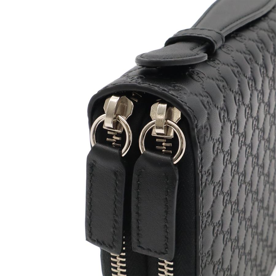 GUCCI グッチ マイクログッチシマ トラベルケース クラッチバッグ セカンドバッグ オーガナイザー 長財布 レザー ブラック | GUCCI | 03