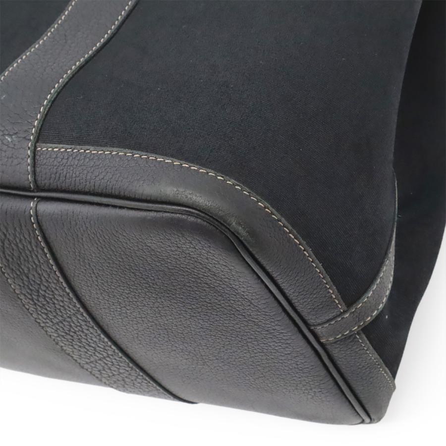 HERMES エルメス ガーデンパーティPM トートバッグ ショルダーバッグ トワルオフィシエ レザー ブラック 黒 □G刻印 | HERMES | 02