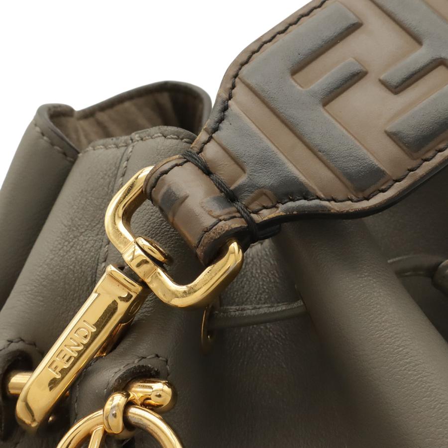 FENDI フェンディ モントレゾール FFロゴ ズッカ バケットバッグ ショルダーバッグ 巾着バッグ 2WAY ハンドバッグ レザー グレー | FENDI | 05