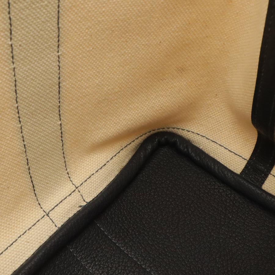 HERMES エルメス プティット サンチュールPM トートPM トートバッグ ハンドバッグ キャンバス レザー ナチュラル ネイビー シルバー金具 | HERMES | 05