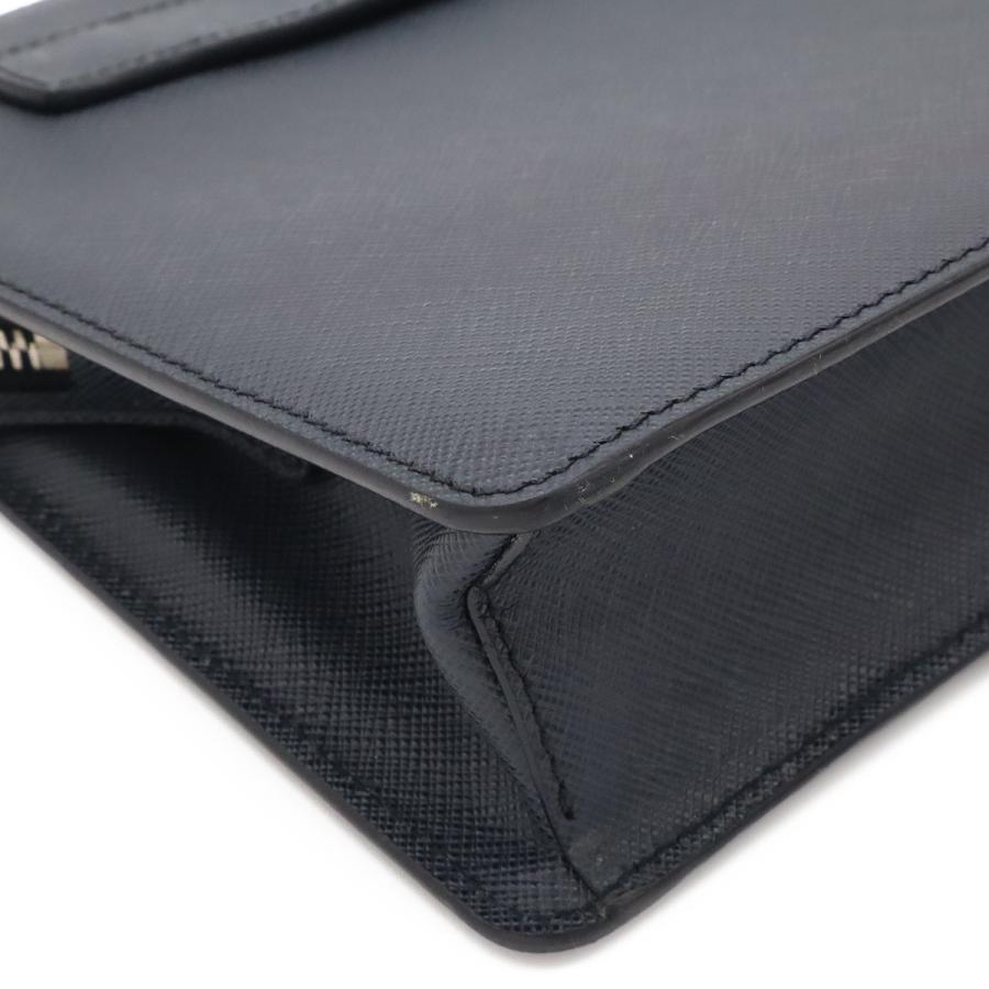 PRADA プラダ PORTER ポーター コラボ サフィアーノ クラッチバッグ セカンドバッグ レザー ネイビー 紺 シルバー金具 2VF056 | PORTER | 02