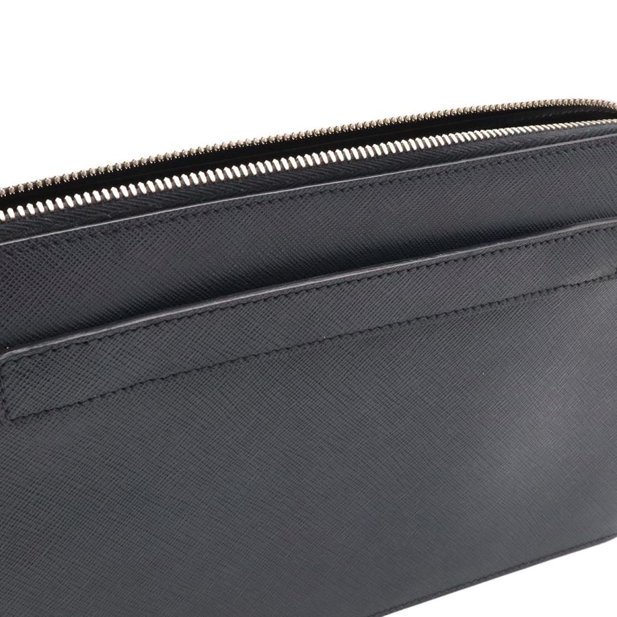 PRADA プラダ PORTER ポーター コラボ サフィアーノ クラッチバッグ セカンドバッグ レザー ネイビー 紺 シルバー金具 2VF056 | PORTER | 03