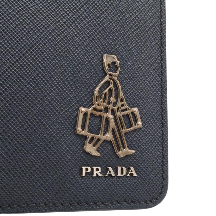 PRADA プラダ PORTER ポーター コラボ サフィアーノ クラッチバッグ セカンドバッグ レザー ネイビー 紺 シルバー金具 2VF056 | PORTER | 06