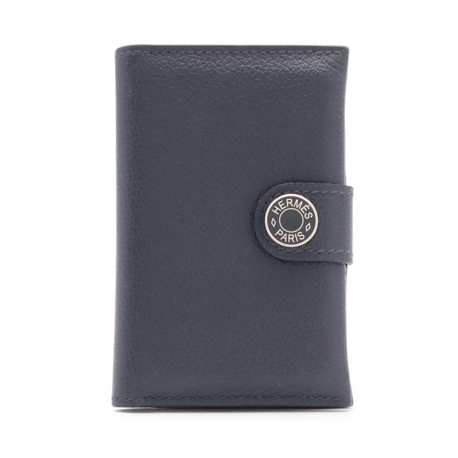 HERMES エルメス R.M.S RMS カードケース 名刺入れ パスケース ヴォーエヴァーカラー エバーカラー レザー ネイビー系 B刻印 | HERMES