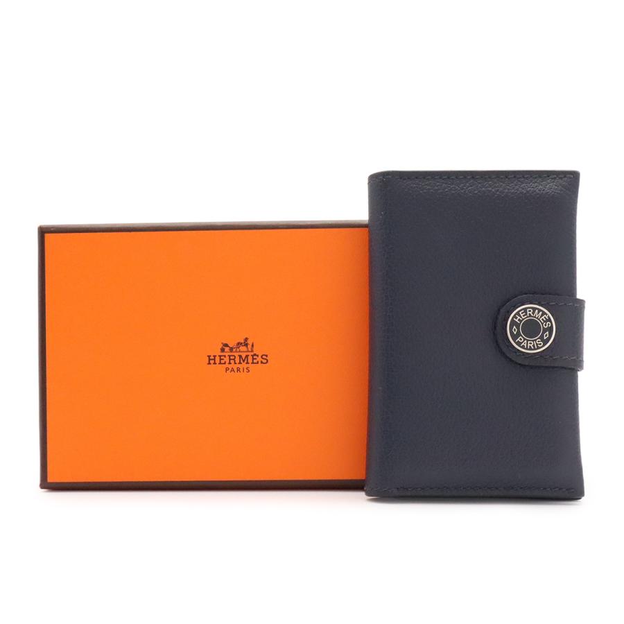 HERMES エルメス R.M.S RMS カードケース 名刺入れ パスケース ヴォーエヴァーカラー エバーカラー レザー ネイビー系 B刻印 | HERMES | 06