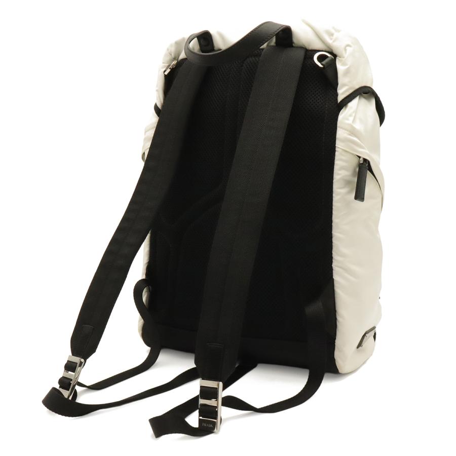 PRADA プラダ バックパック リュックサック デイパック ナイロン レザー BIANCO 白 ホワイト シルバー金具 国内ブティック購入品 2VZ135 | PRADA | 01