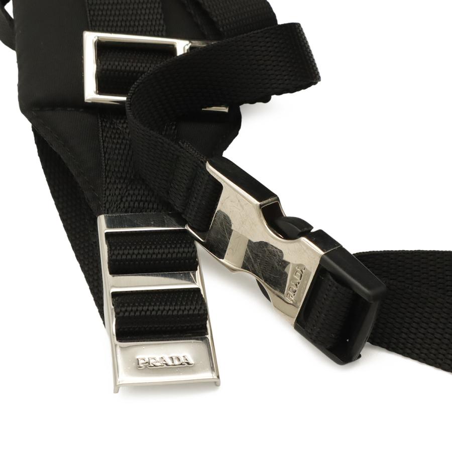 PRADA プラダ TESSUTO POCKET ラバーロゴ バックパック リュックサック デイパック ナイロン NERO ブラック カーキグリーン シルバー金具 | PRADA | 03