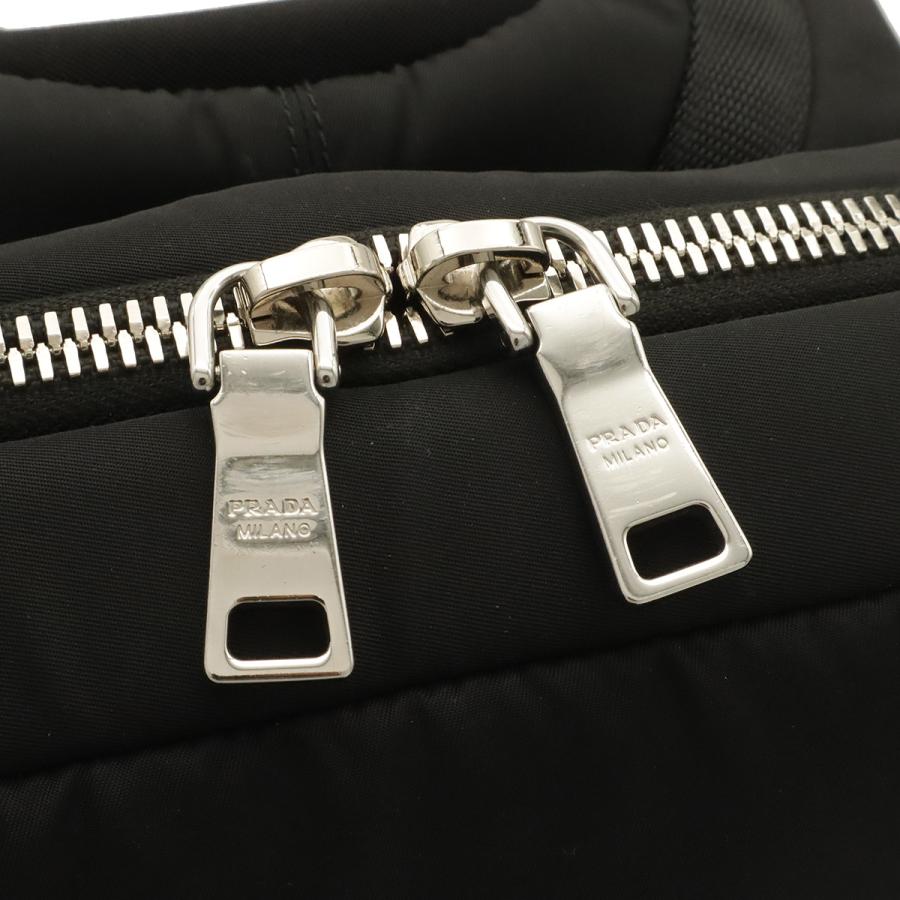 PRADA プラダ TESSUTO POCKET ラバーロゴ バックパック リュックサック デイパック ナイロン NERO ブラック カーキグリーン シルバー金具 | PRADA | 04