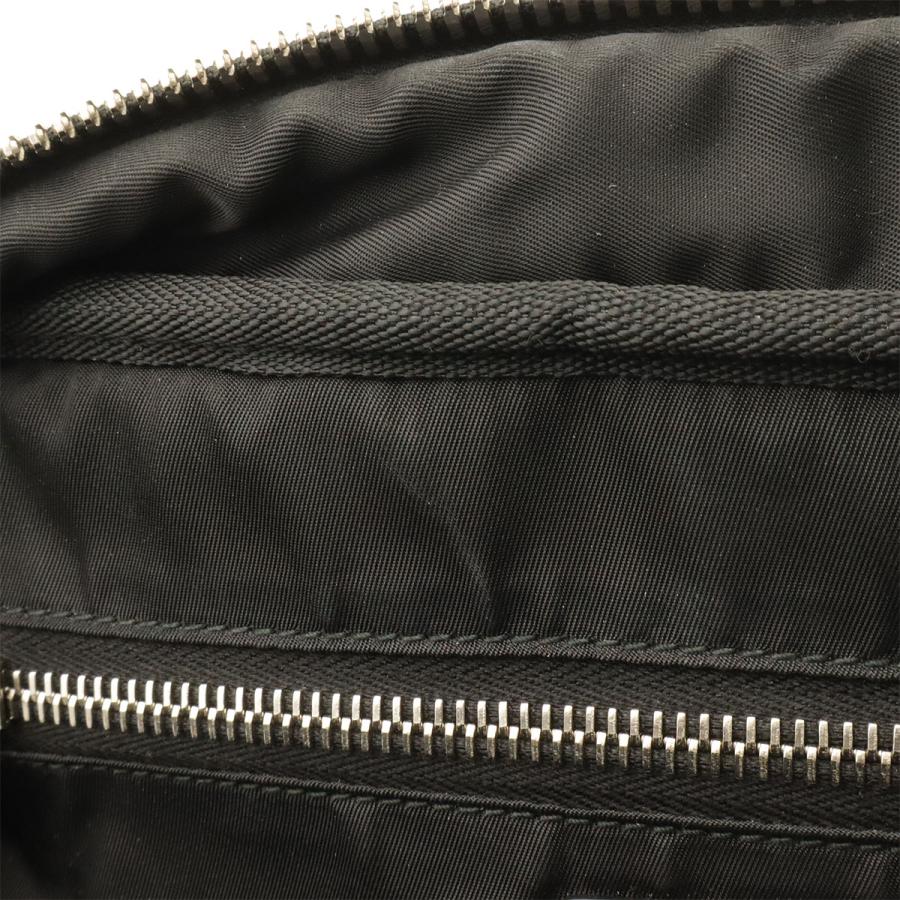 PRADA プラダ TESSUTO POCKET ラバーロゴ バックパック リュックサック デイパック ナイロン NERO ブラック カーキグリーン シルバー金具 | PRADA | 06