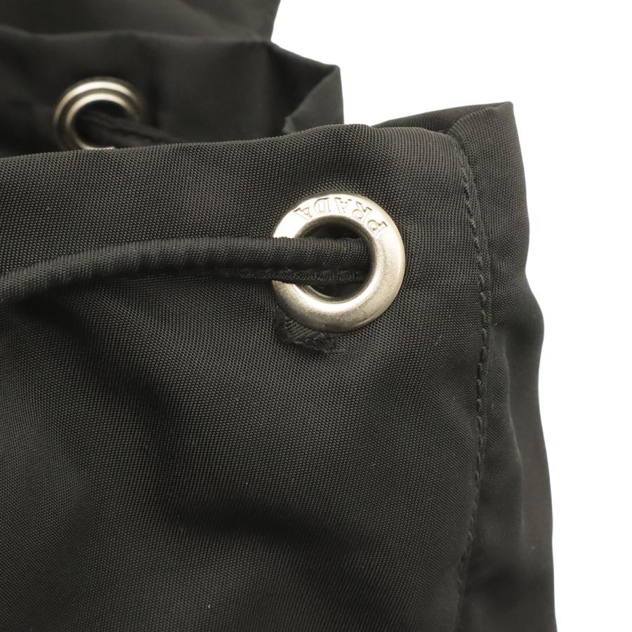 PRADA プラダ トライアングルロゴ バックパック リュックサック デイパック ナイロン レザー NERO 黒 ブラック シルバー金具 | PRADA | 04