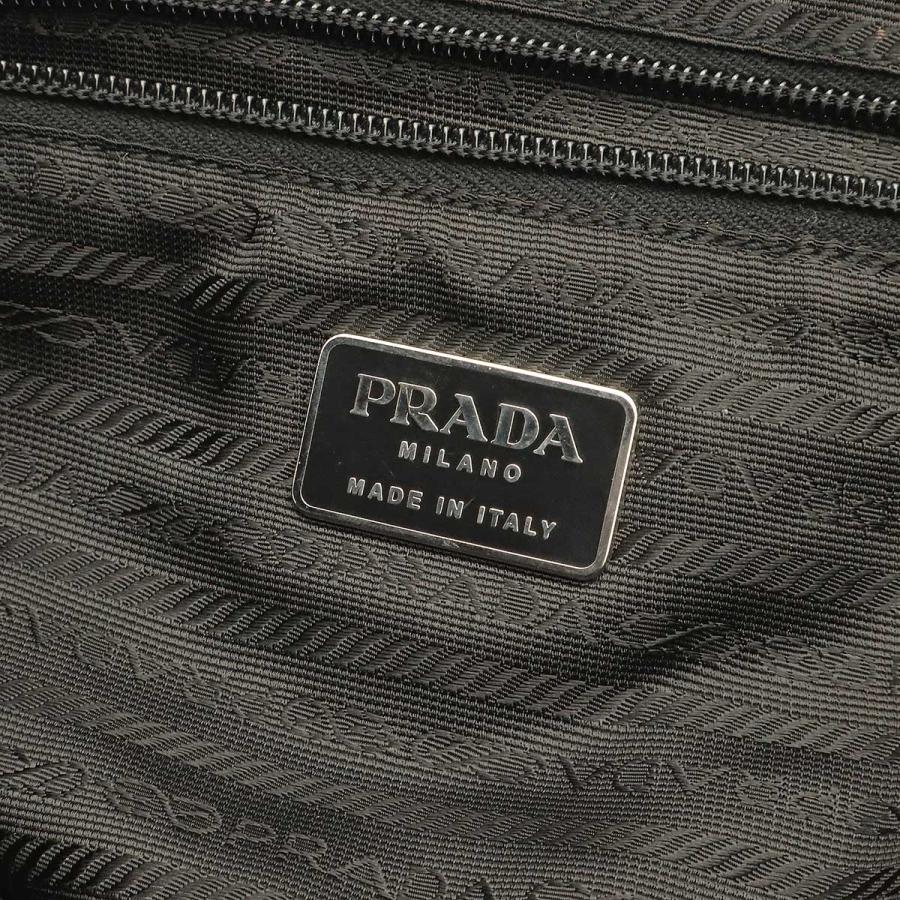 PRADA プラダ トライアングルロゴ バックパック リュックサック デイパック ナイロン レザー NERO 黒 ブラック シルバー金具 | PRADA | 06