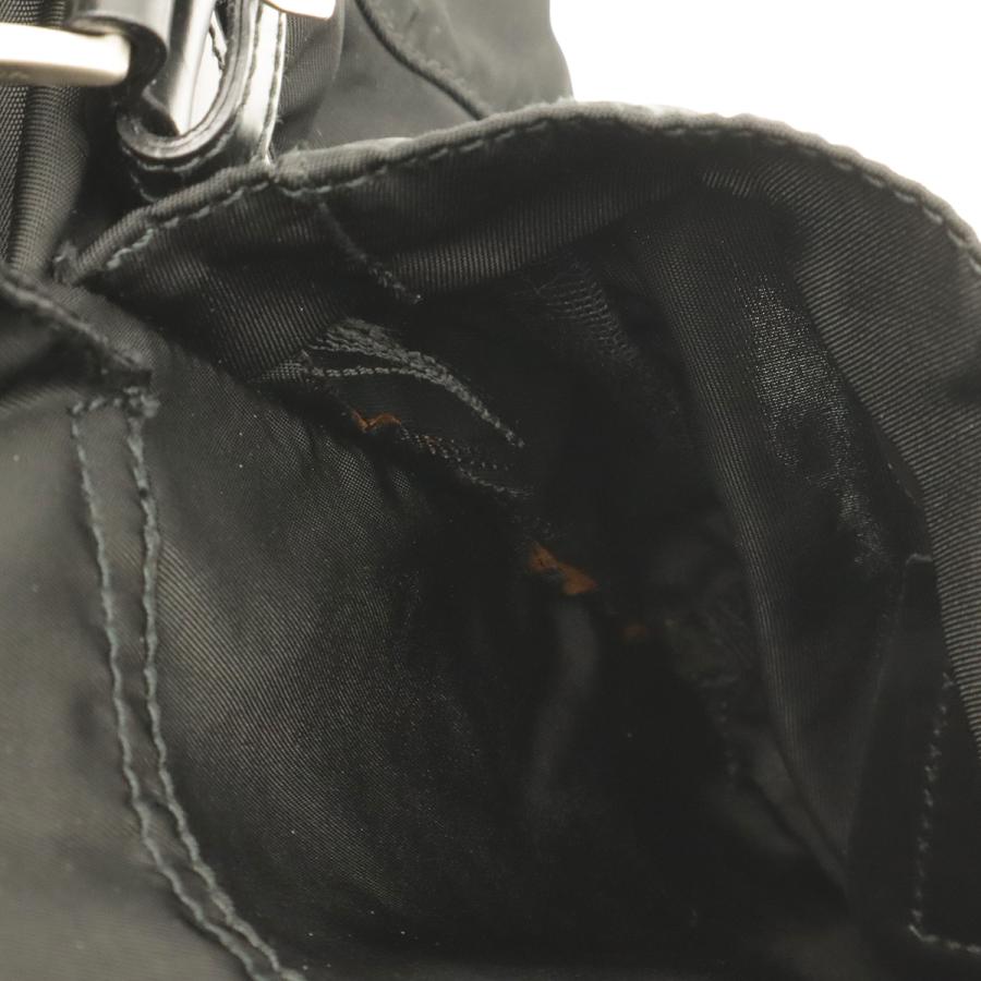PRADA プラダ トライアングルロゴ バックパック リュックサック デイパック ナイロン レザー NERO 黒 ブラック シルバー金具 | PRADA | 07