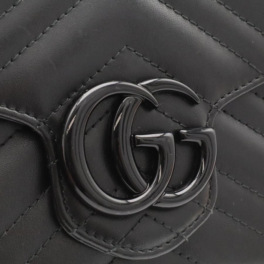 GUCCI グッチ GGマーモント ショルダーバッグ チェーンバッグ チェーンウォレット 2WAY クラッチバッグ キルティングレザー ブラック | GUCCI | 04
