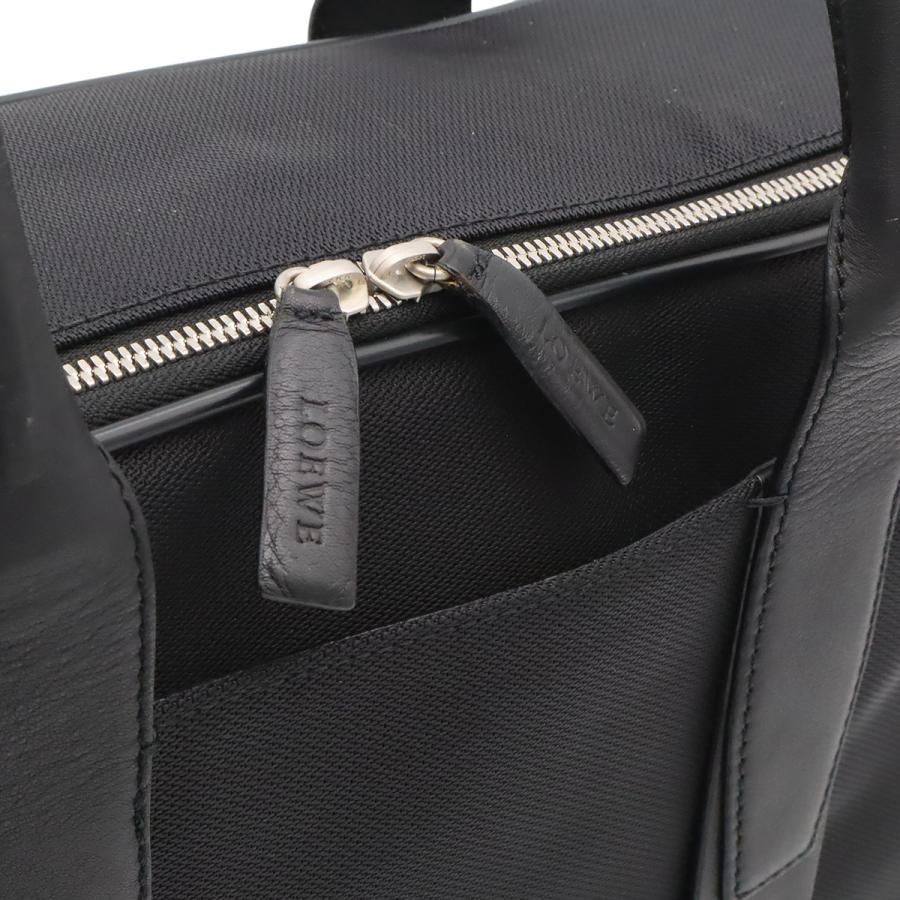 LOEWE ロエベ ロゴ ビジネスバッグ ブリーフケース PCケース 書類カバン ハンドバッグ ナイロンキャンバス レザー ブラック 黒 | LOEWE | 05