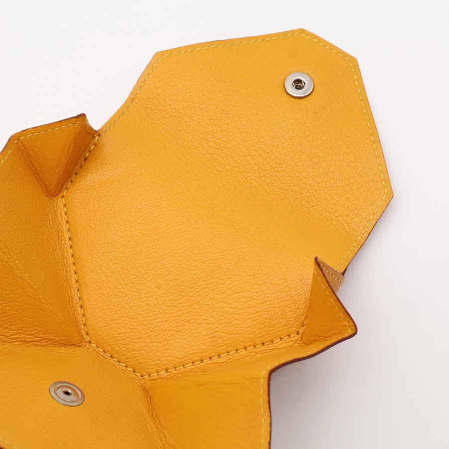 HERMES エルメス ル ヴァンキャトル ルヴァンキャトル ダブルフェイス コインケース 小銭入れ コインパース レザー オレンジ マスタード | HERMES | 04