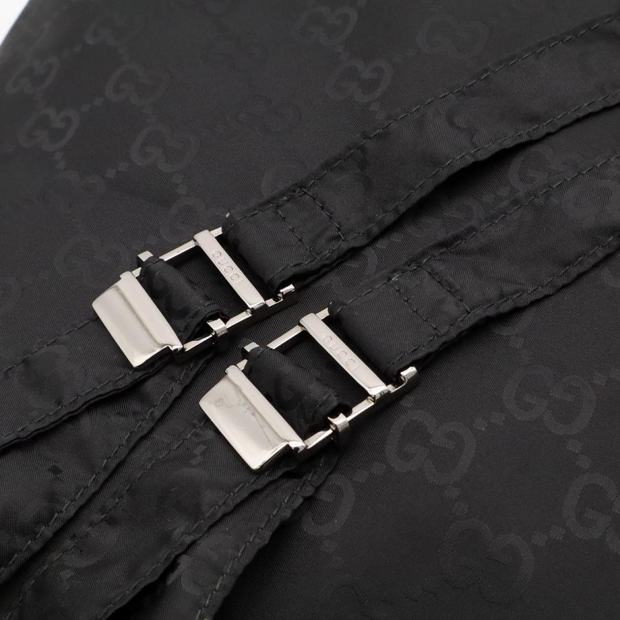 GUCCI グッチ GGナイロン リュックサック バックパック マスコット ブラック 黒 シルバー金具 くまチャーム付き 223670 | GUCCI | 03