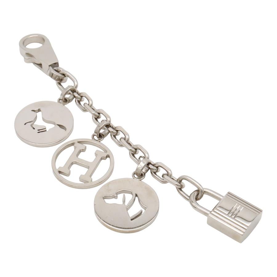 HERMES エルメス アミュレット4 ブルロック バッグチャーム カデナ 馬 犬 Hロゴ キーホルダー キーフック メタル シルバー | HERMES | 01