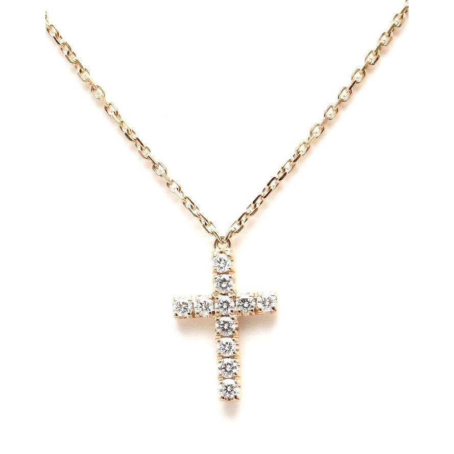 Cartier カルティエ シンボルクロス ネックレス K18pg ピンクゴールド ダイヤモンド 中古 Blumin 通販 Yahoo ショッピング