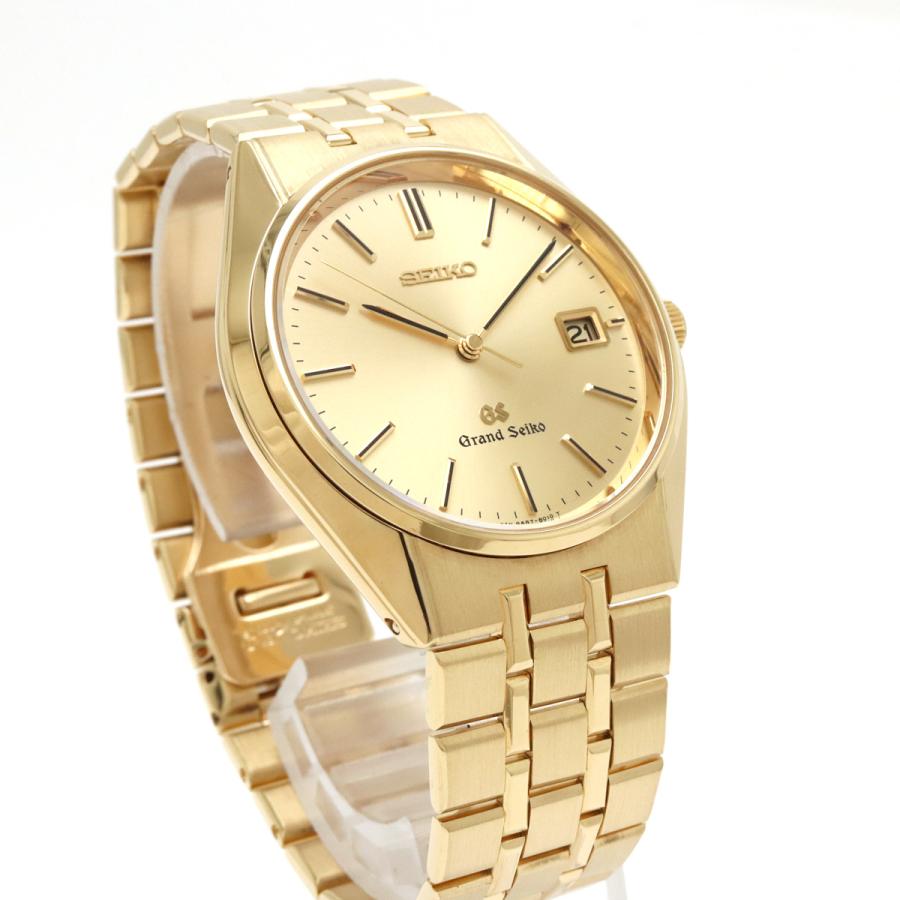 SEIKO セイコー GRANDSEIKO グランドセイコー GS デイト ゴールド文字盤 18KT K18YG 750 メンズ クォーツ 腕時計 9587-8010 | SEIKO | 04