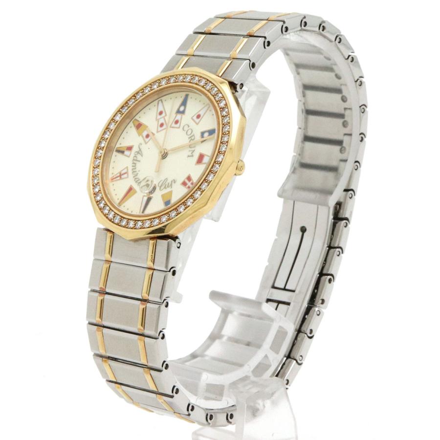 超人気 メンズ ベゼルダイヤ アイボリー文字盤 Ss イエローゴールド K18yg アドミラルズカップ コルム Corum Qz 中古 28v 52 39 812 腕時計 クォーツ メンズ腕時計 Chescotimes Com