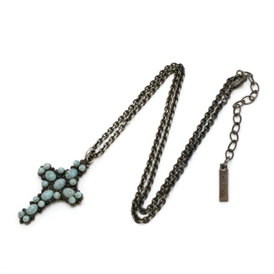 Dolce Gabbana ドルチェ ガッバーナ ドルガバ D G クロス 十字架 ネックレス ペンダント ターコイズストーン メタル 中古 3554 Blumin 通販 Yahoo ショッピング