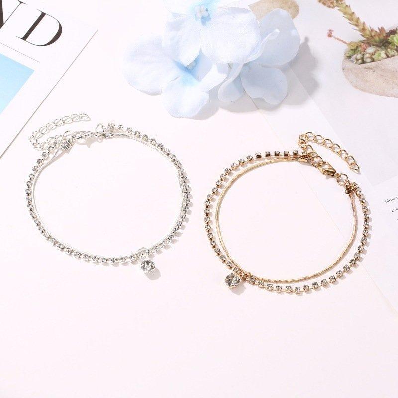 オンラインショップ アンクレット レディース アクセサリー チェーン 2連 ラインストーン 大粒 シルバーカラー 華奢 細身 キラキラ 上品 エレガント 高級感 高見え tronadores.com オンラインショップ アンクレット レディース アクセサリー チェーン 2連 ラインストーン 大粒 シルバーカラー 華奢 細身 キラキラ 上品 エレガント 高級感 高見え tronadores.com