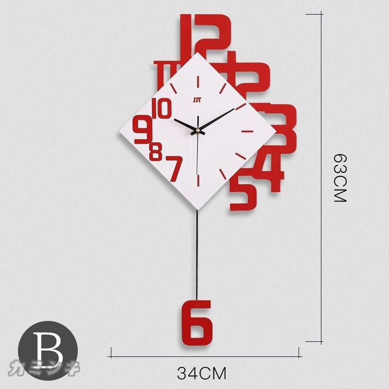 壁掛け時計 5タイプ 振り子クロック 数字 ナチュラル ギフト プレゼント 素敵店舗 おしゃれ 北欧 ウッド DIY 豊富なデザイン シンプル 新生活 贈り物 新築｜blvlstore｜08