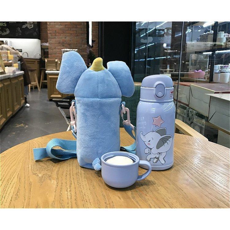 アニマルボトル 350ml/560ml/600ml　 ストロー式 保冷 保温 もこもこ水筒 かわいい｜blvlstore｜03