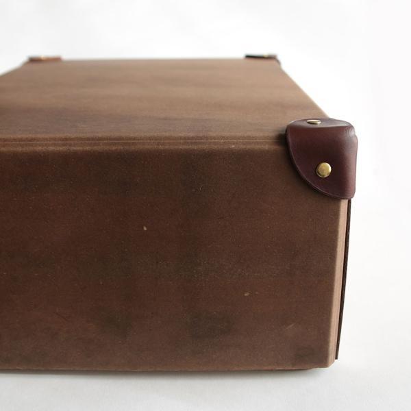 STACK CONTAINERS / PAPER CONTAINER LAUNDRY 革コーナー付(BROWN) | スタックコンテナーズ/ペーパーコンテナー/ランドリー/ブラウン/紙箱/小物いれ | 112656 |  | 01