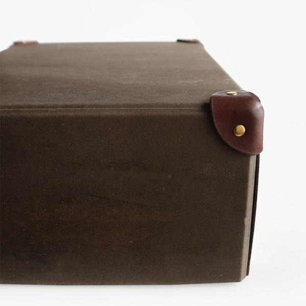 STACK CONTAINERS / PAPER CONTAINER LAUNDRY 革コーナー付(BLACK) | スタックコンテナーズ/ペーパーコンテナー/ランドリー/ブラック/紙箱/小物いれ | 112657 |  | 01