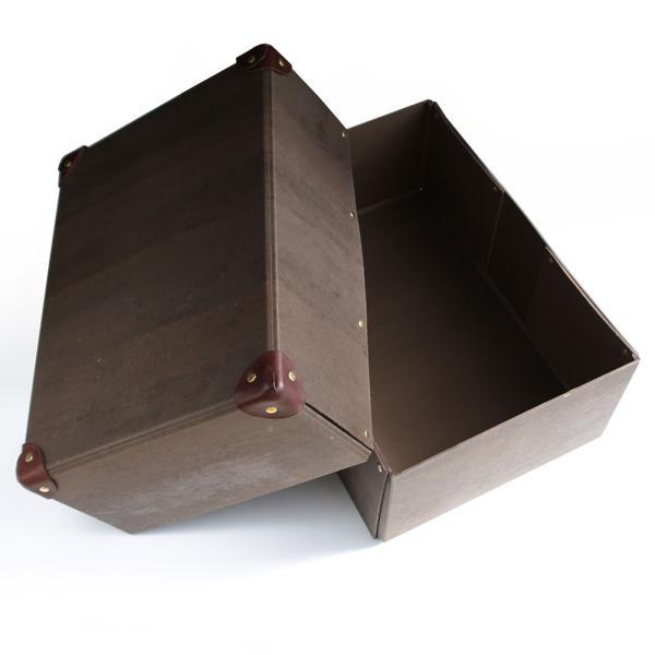 STACK CONTAINERS / PAPER CONTAINER LAUNDRY 革コーナー付(BLACK) | スタックコンテナーズ/ペーパーコンテナー/ランドリー/ブラック/紙箱/小物いれ | 112657 |  | 04