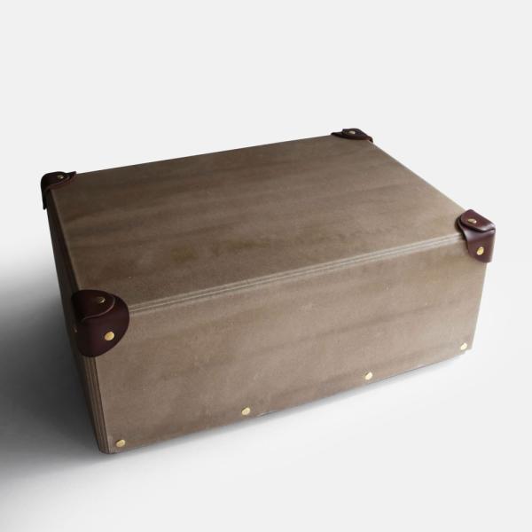 STACK CONTAINERS / PAPER CONTAINER LAUNDRY 革コーナー付(KRAFT) | スタックコンテナーズ/ペーパーコンテナー/ランドリー/クラフト/紙箱/小物いれ | 112658 | 