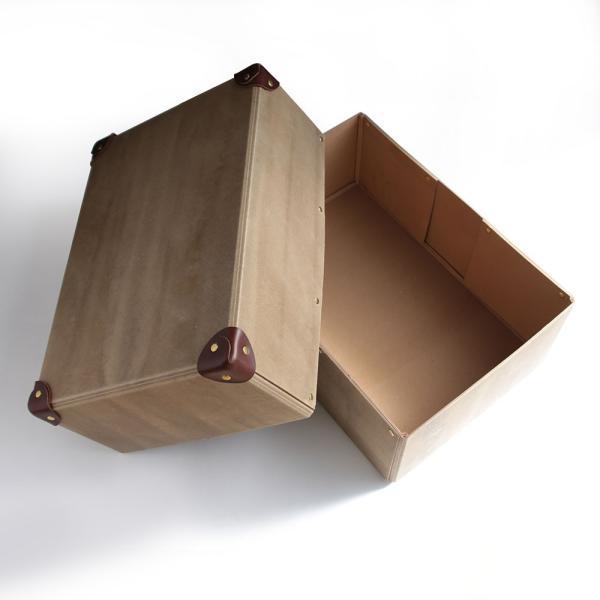 STACK CONTAINERS / PAPER CONTAINER LAUNDRY 革コーナー付(KRAFT) | スタックコンテナーズ/ペーパーコンテナー/ランドリー/クラフト/紙箱/小物いれ | 112658 |  | 04